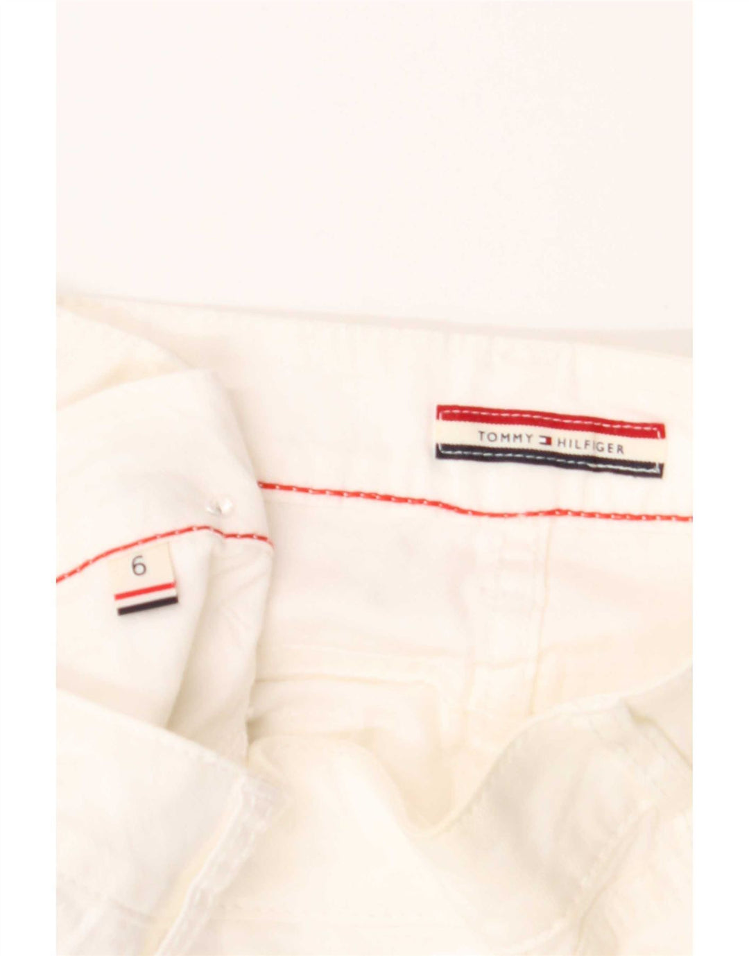 Damskie spodenki Chino Tommy Hilfiger US 6 Medium W32 Biała bawełna