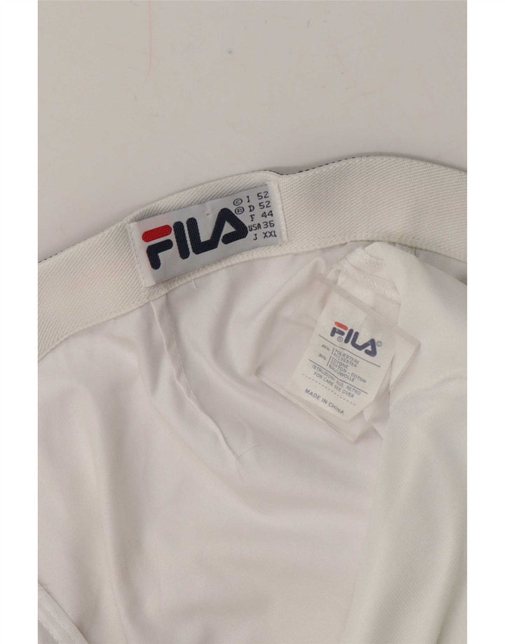 Męskie spodenki Chino Fila IT 52 XL W38 Biały poliester z blokami kolorów