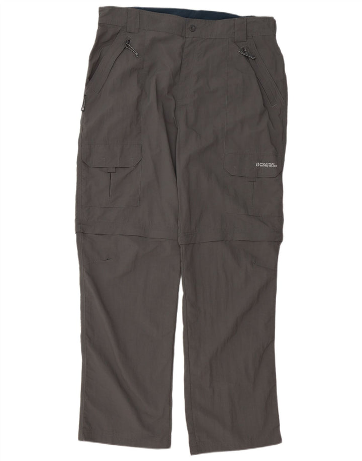 Męskie proste spodnie cargo Mountain Warehouse W38 L34 Szary nylon