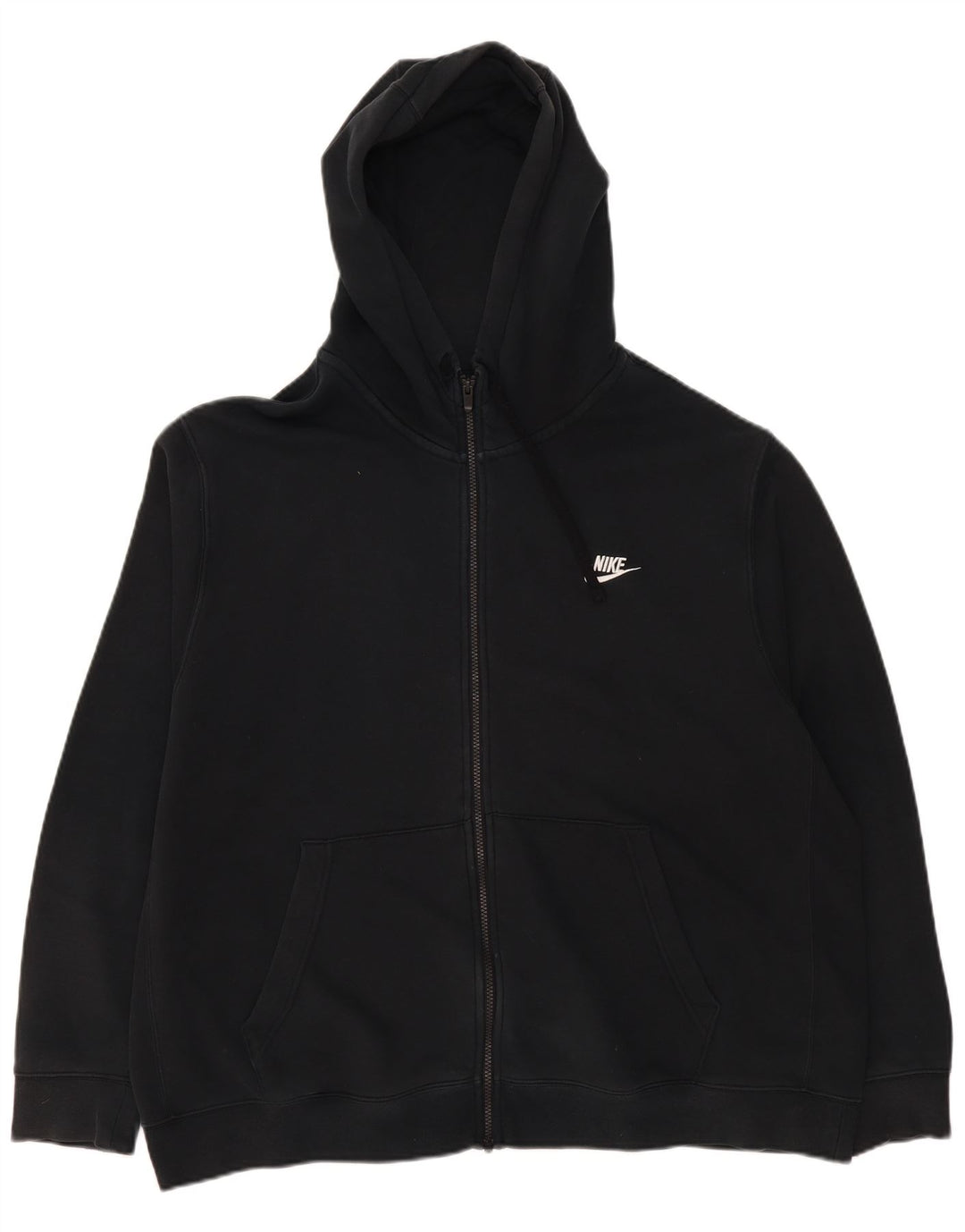 Męski sweter z kapturem i zamkiem Nike, 2XL, czarna bawełna