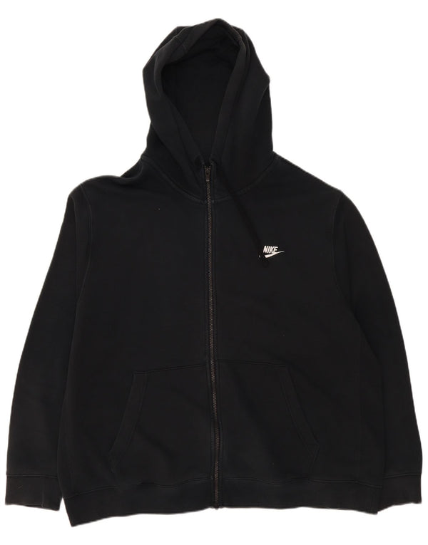 Męski sweter z kapturem i zamkiem Nike, 2XL, czarna bawełna