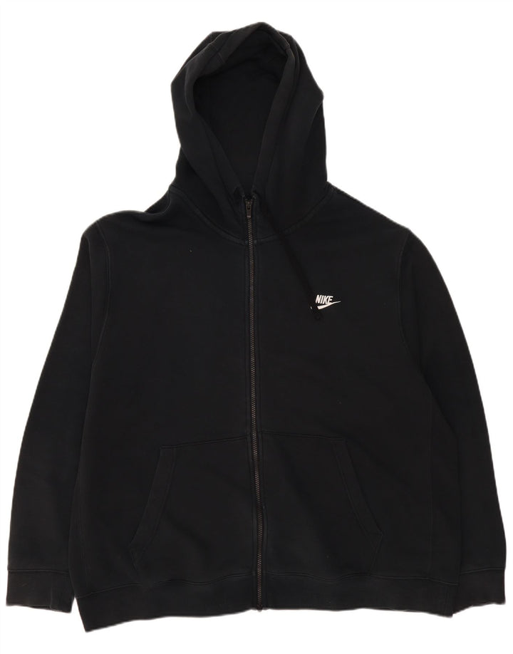 Męski sweter z kapturem i zamkiem Nike, 2XL, czarna bawełna