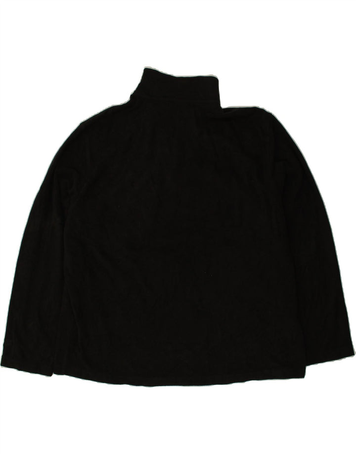 STARTER Mens Zip Neck Fleece Jumper 2XL Black Polyester Vintage Starter and Second-Hand Starter from Messina Hembry 