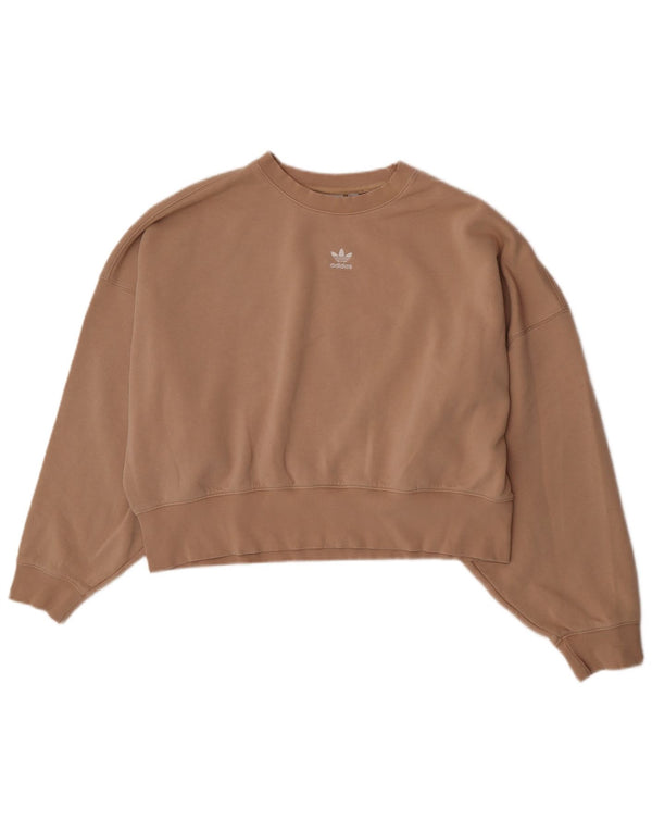 Damska bluza Adidas Crop Oversized Sweter UK 10 Small Beige