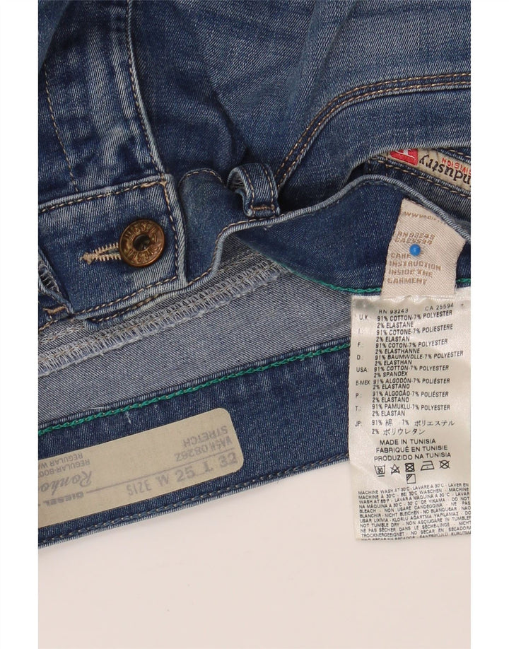 DIESEL Womens Ronhar Regular Bootcut Jeans W25 L30 Blue Cotton