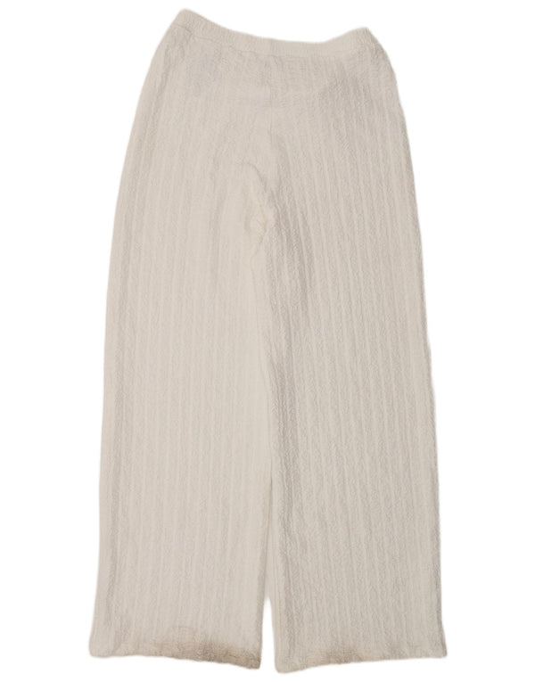 Marks & Spencer Damskie spodnie codzienne z szerokimi nogawkami UK 12 Medium W30 L32 Białe
