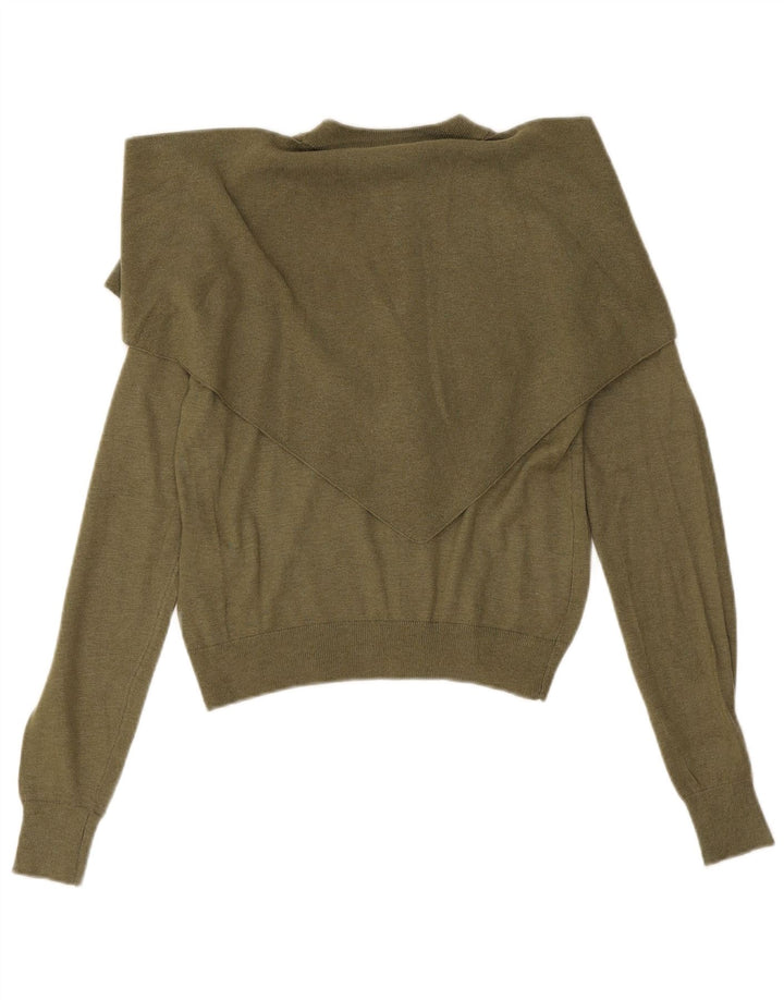 Sweter damski Zara Crop Cardigan UK 10 Small Khaki Poliamid