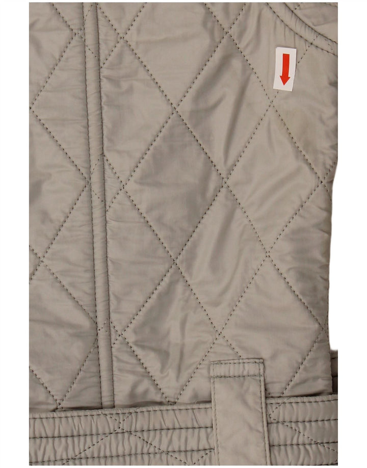 BARBOUR Womens Quilted Jacket UK 8 Small  Grey Polyamide
