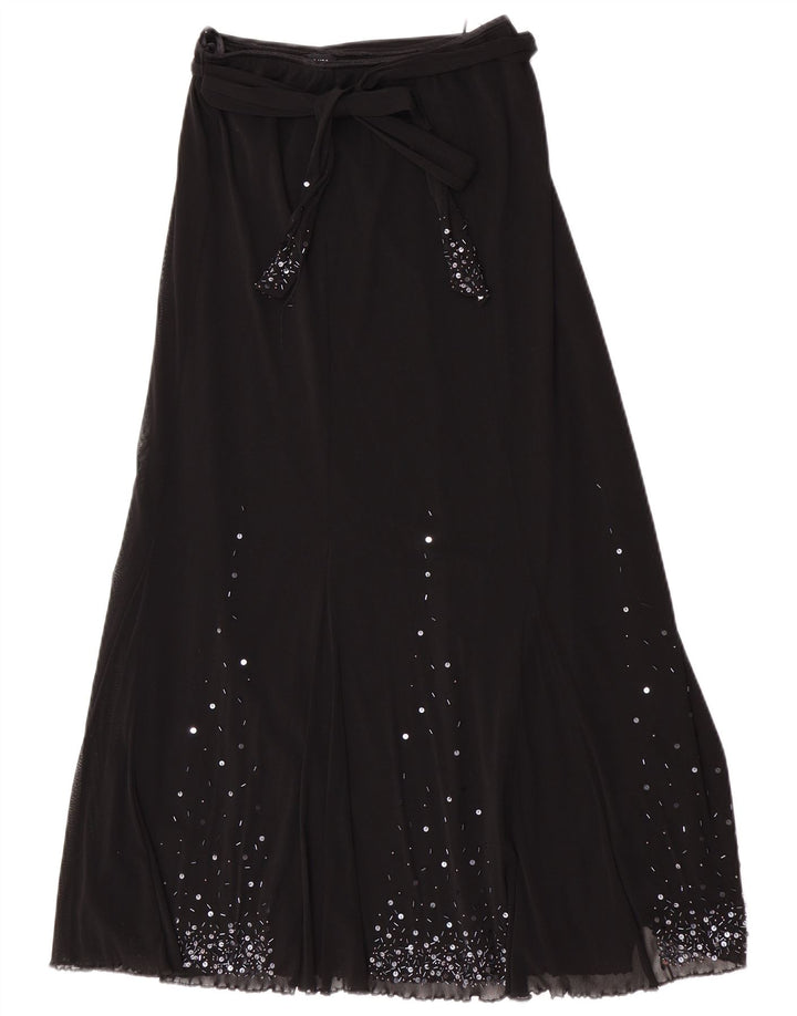 Damska spódnica maxi Per Una Regular UK 12 Medium W28 Czarny poliamid