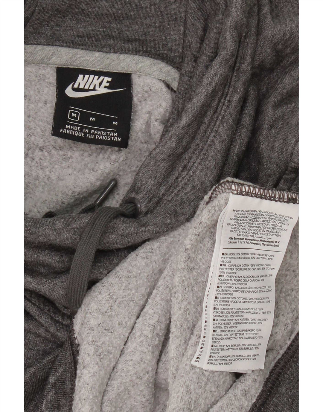 Damski sweter z kapturem Nike UK 14, średnioszary, bawełniany