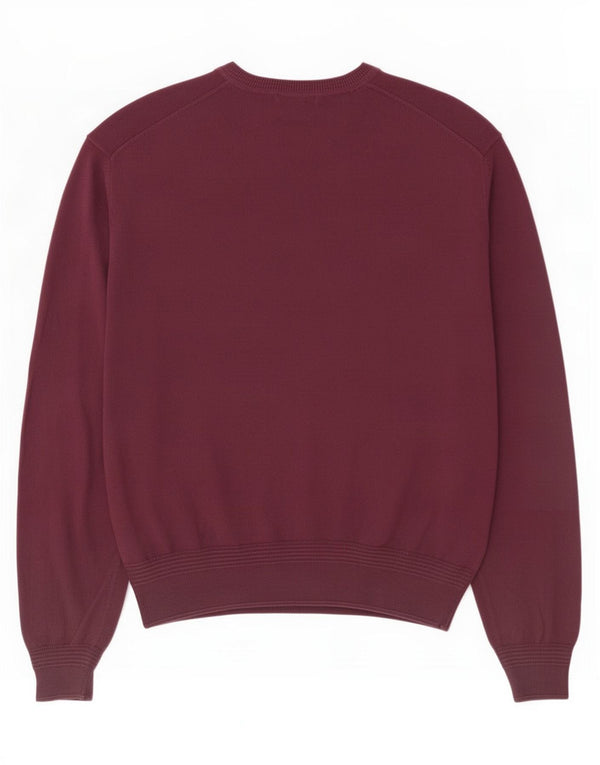 Lyle & Scott Męski sweter z dekoltem w kształcie litery V, XL, bordowy, bawełniany