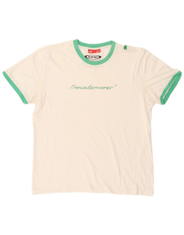 Męski T-shirt Puma z grafiką, duży, biały