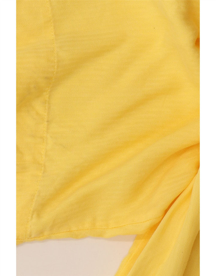 JOOP Mens Short Sleeve Shirt Large Yellow Lyocell Vintage Joop and Second-Hand Joop from Messina Hembry 