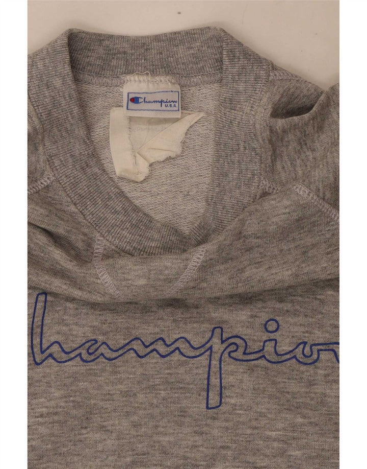 Męski sweter z grafiką Champion, mały, szary, nakrapiany