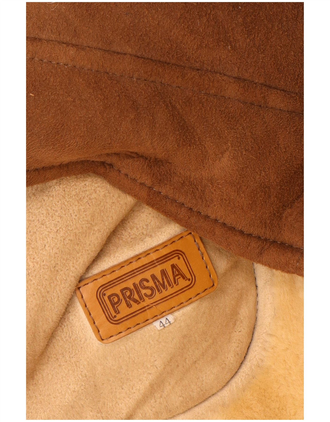 Damski płaszcz oversize Prisma z owczej skóry EU 44 XL, brązowa skóra