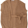 Damski sweter oversize bez rękawów ZARA UK 10 Small Brown