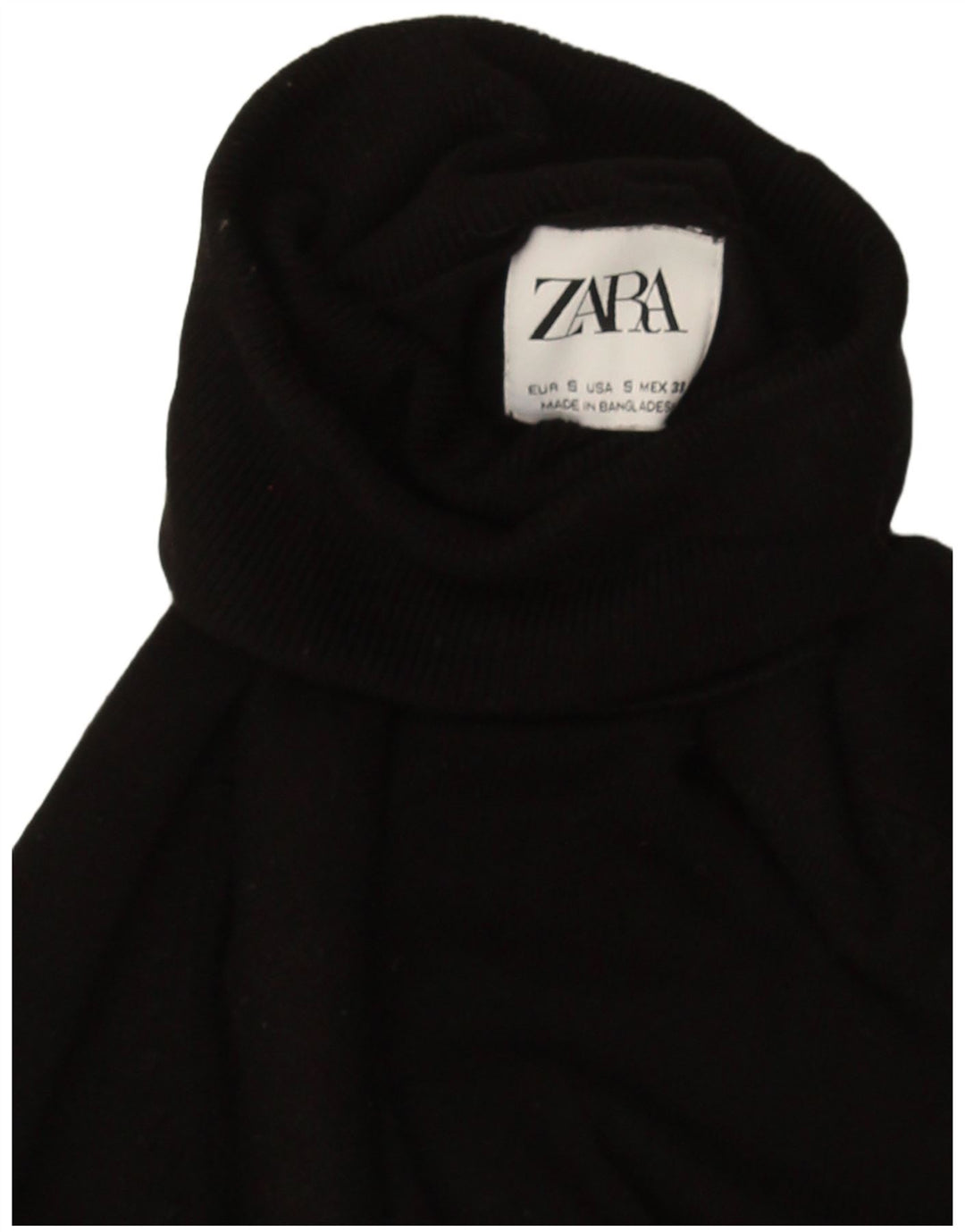 Sweter damski Zara z golfem UK 10, mały, czarny