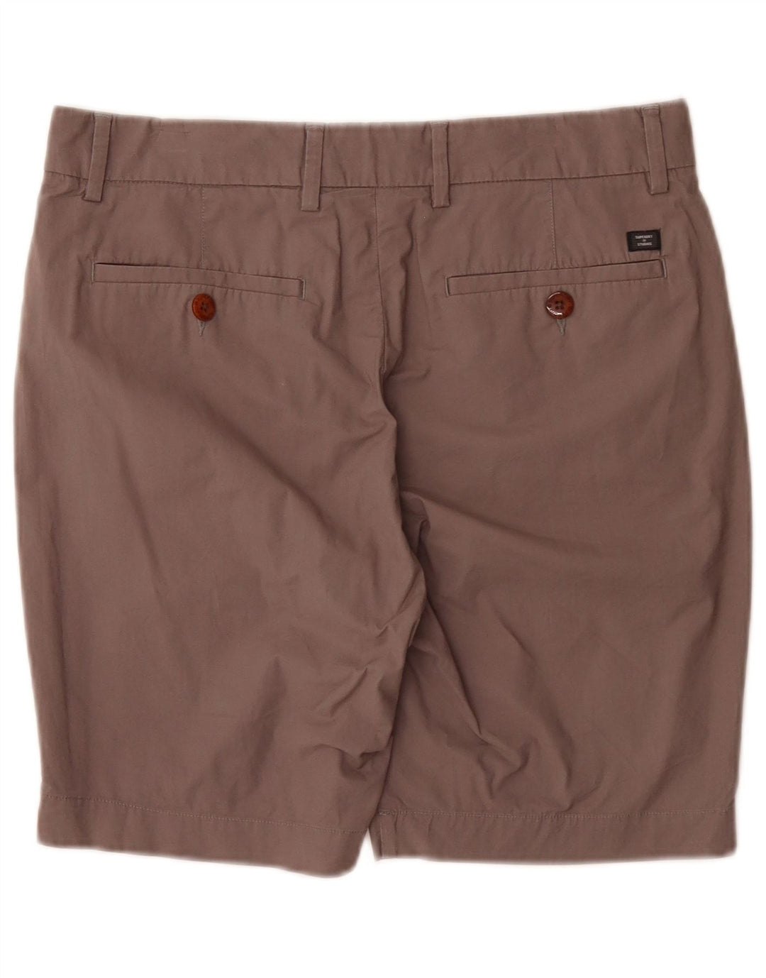 Męskie spodenki typu Chino Regular Superdry W32, duże, brązowe, bawełniane