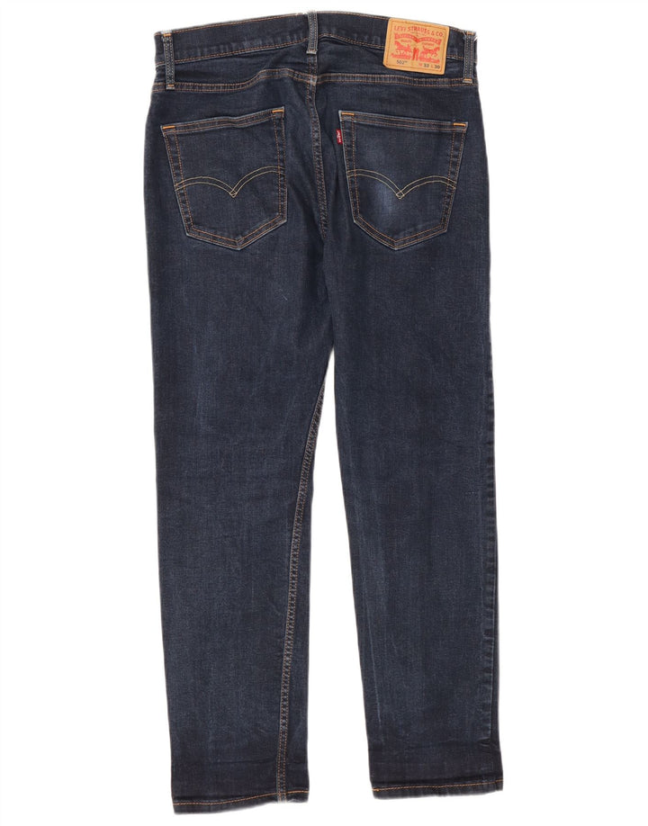 Męskie jeansy Levi's 502 Tapered W33 L30 Granatowa bawełna