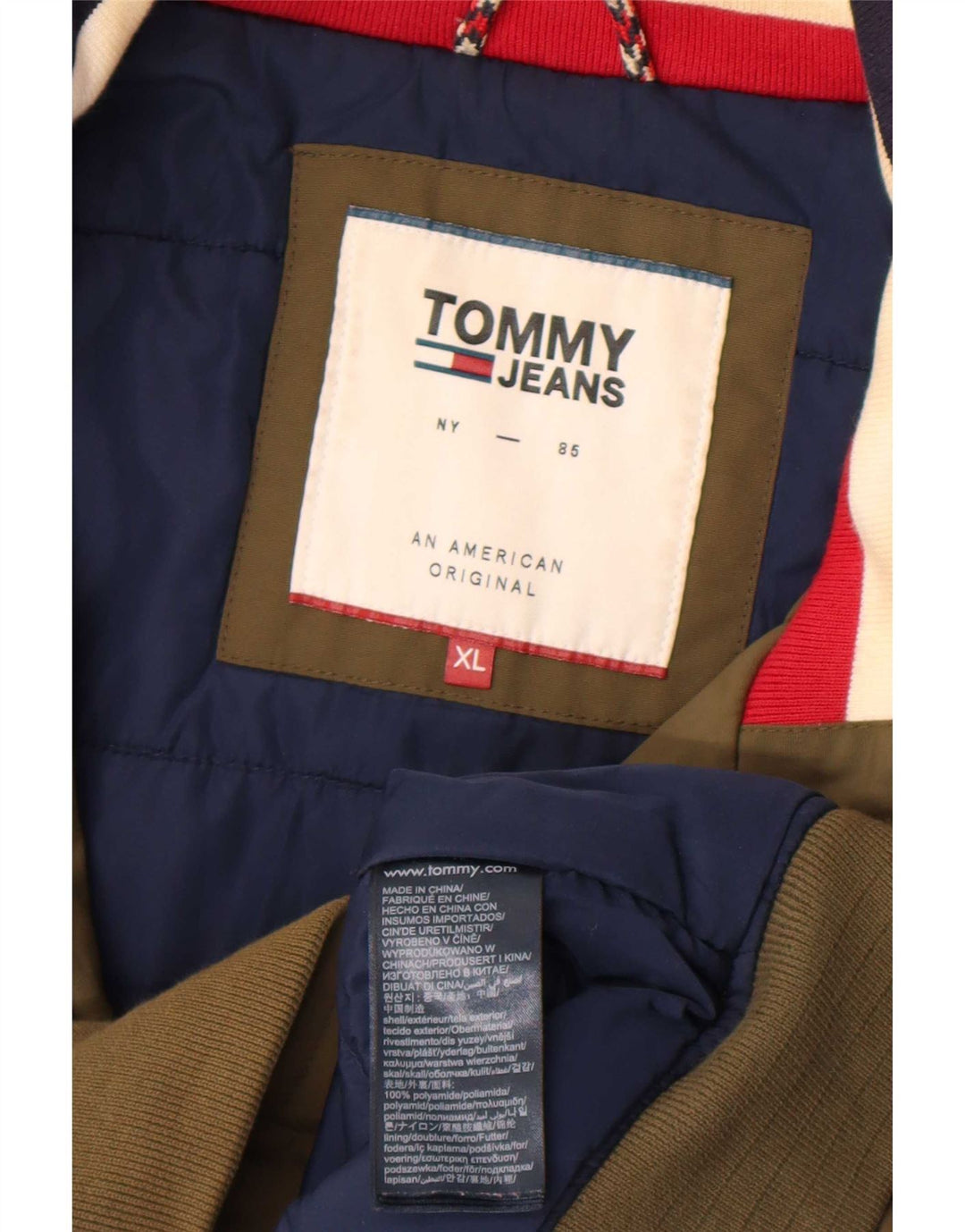 Męska kurtka bomber Tommy Hilfiger UK 42 XL Khaki, poliamid