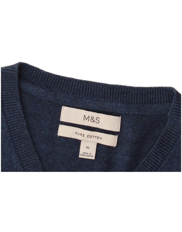 Marks & Spencer Męski podkoszulek XL z kamizelką XL, granatowy, bawełniany