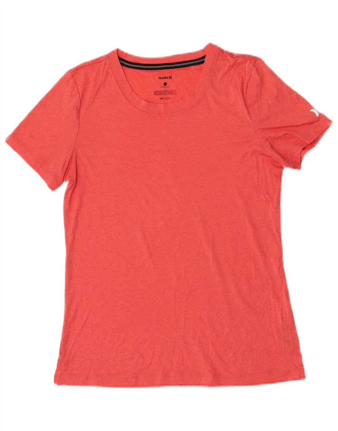 T-shirt damski Hurley Top UK 10, mały, pomarańczowy, nakrapiany poliester