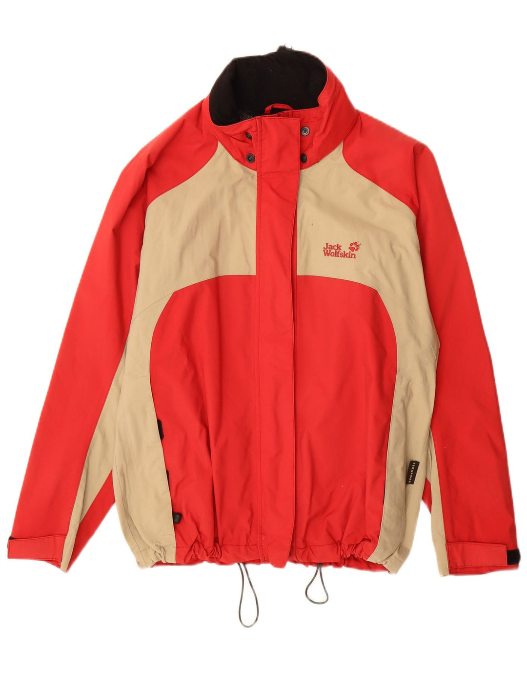 Damska kurtka przeciwdeszczowa Jack Wolfskin o luźnym kroju UK 12 w kolorze średniej czerwieni