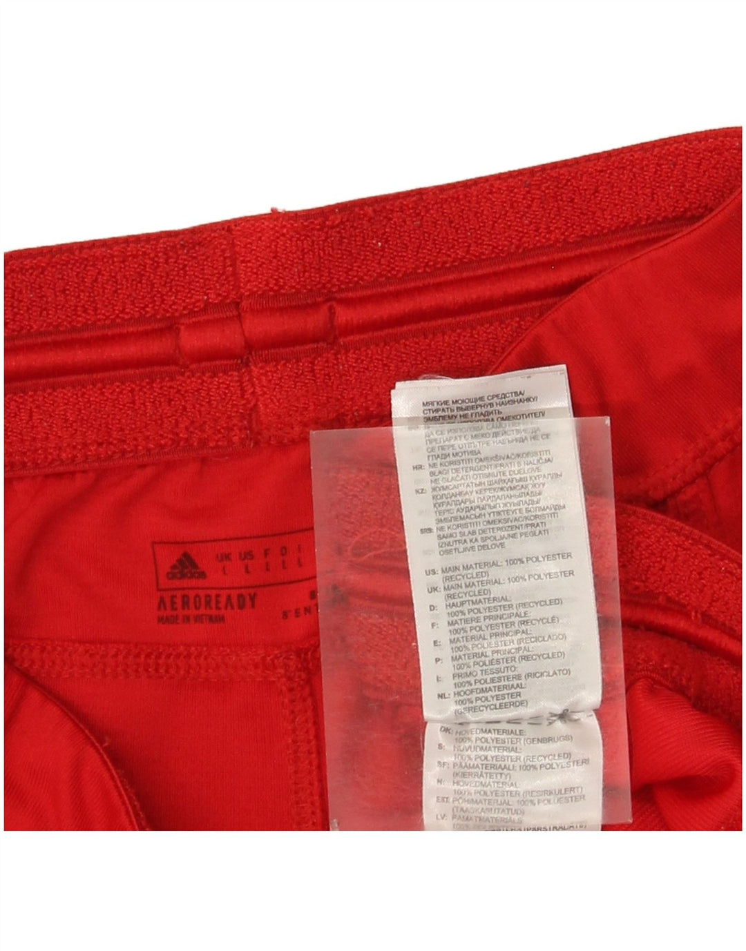 Męskie spodenki sportowe Adidas Aeroready, duże, czerwone, poliestrowe