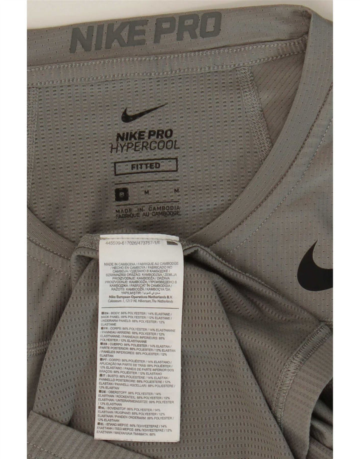Męski dopasowany t-shirt Nike, średni szary poliester