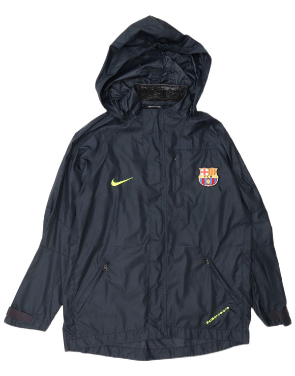 Chłopięca kurtka przeciwdeszczowa z kapturem Nike Barcelona 13-14 lat XL, granatowa, poliestrowa