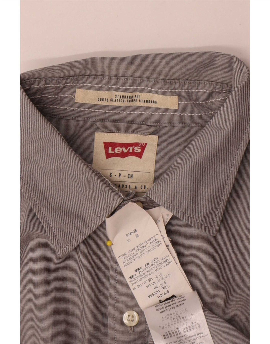Koszula męska Levi's o standardowym kroju, mała, szara, bawełniana
