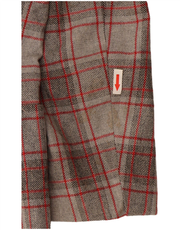 Vintage męska marynarka zapinana na 2 guziki IT 52 XL w szarą kratkę