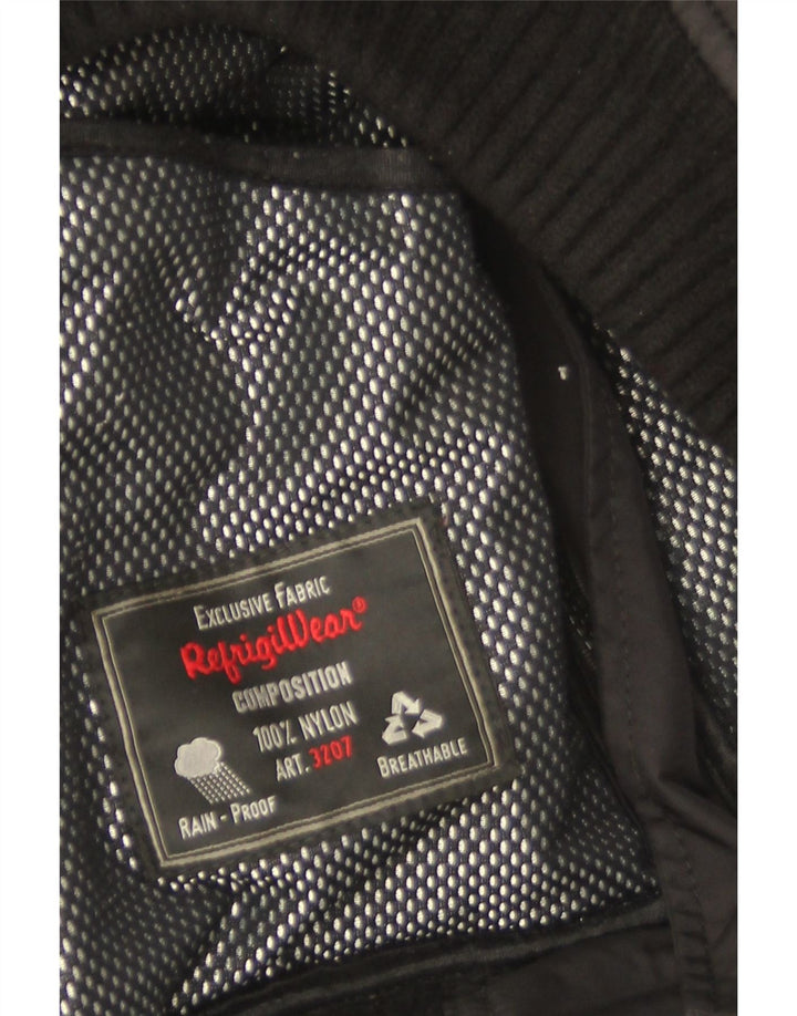 Męska kurtka przeciwdeszczowa z kapturem Refrigiwear UK 38 Średni czarny nylon