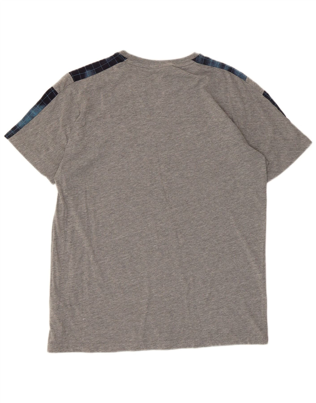 T-shirt męski Puma, bawełniany, średnioszary, z blokami kolorów