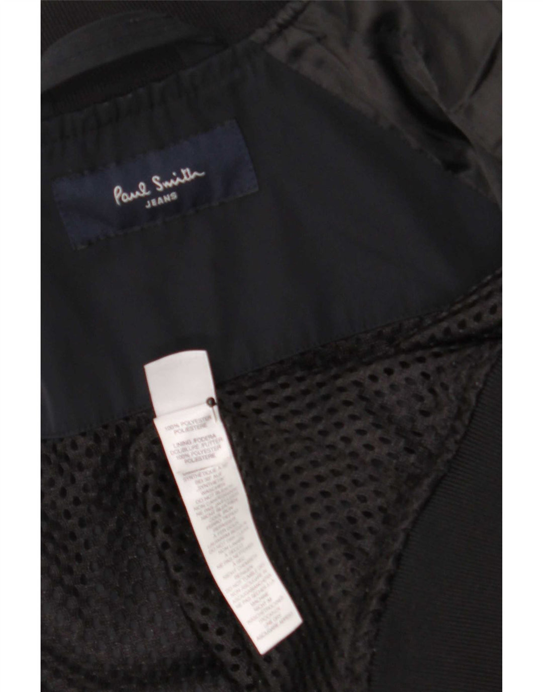 Paul Smith Męska kurtka bomber UK 38 Średni granatowy poliester