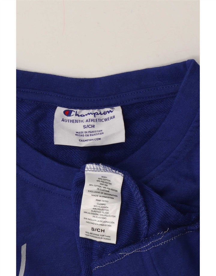 Damska bluza Champion Graphic Oversize Sweter UK 10 Small Blue Cotton