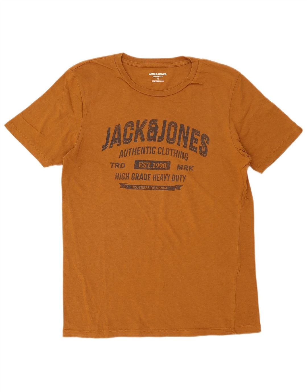 Męska koszulka z grafiką Jack & Jones, bawełniana, średnio brązowa