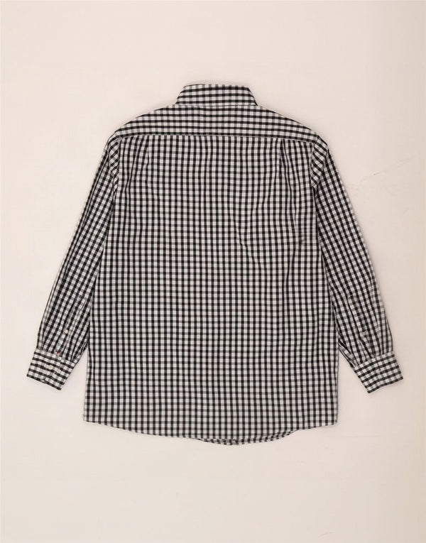 Koszula męska Tommy Hilfiger rozmiar 17 1/2 XL, czarna bawełniana kratka