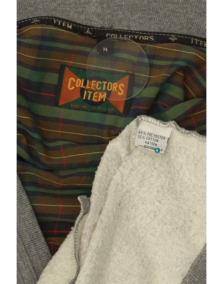 Sweter męski w stylu vintage, średnioszary, poliester