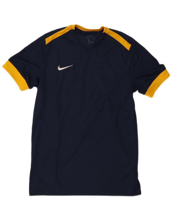 T-shirt męski Nike Dri Fit, duży, granatowy, z blokami kolorów
