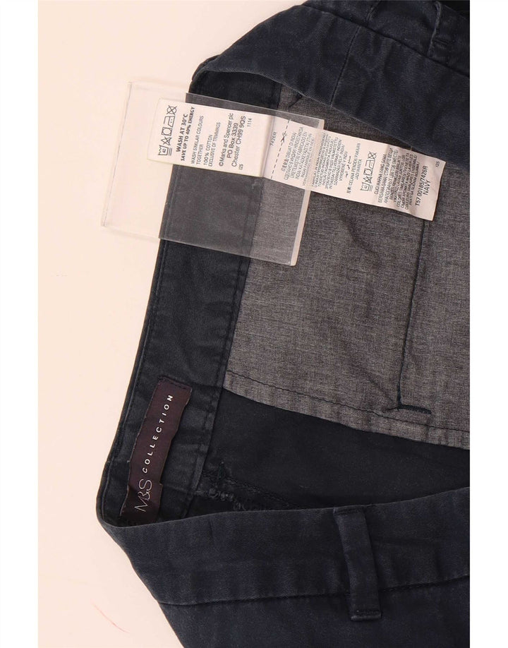 Marks & Spencer Damskie spodenki Chino UK 12 Medium W30 Granatowe, bawełniane