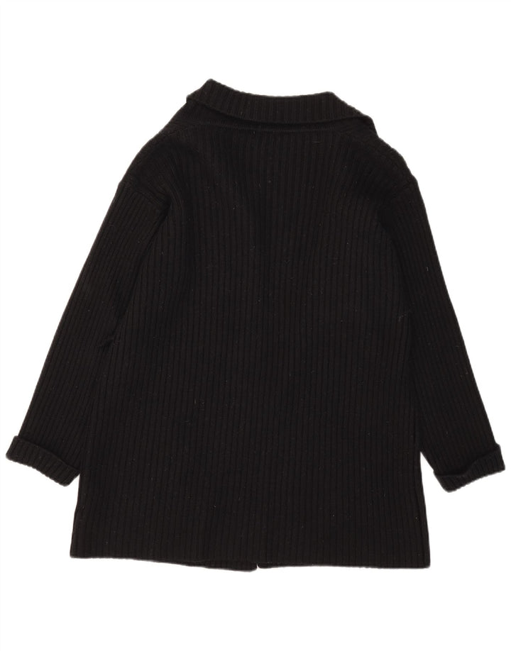 Marks & Spencer Damski sweter oversize z otwartym kardiganem UK 10, mały, czarny