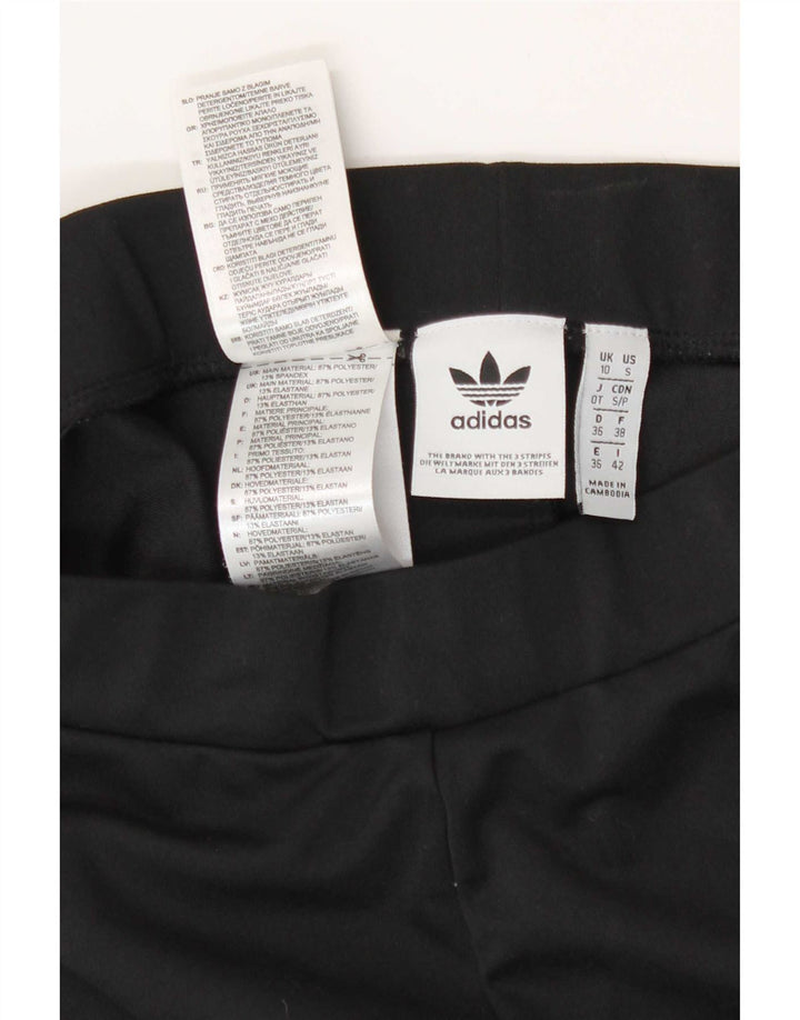 Legginsy damskie Adidas UK 10, małe, czarne, poliestrowe