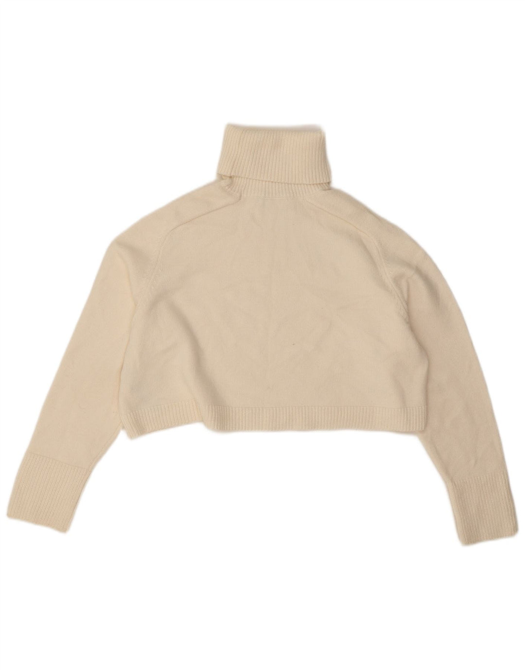 Damski sweter Zara Crop Oversize z wywijanym dekoltem UK 14 Średni złamanej bieli