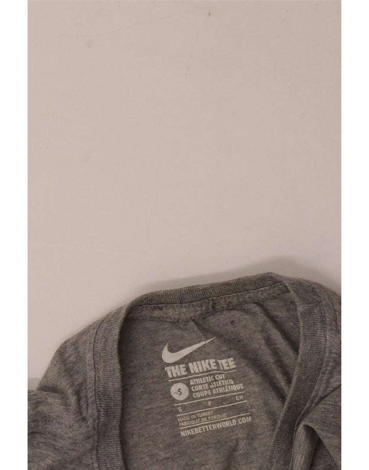 Męski T-shirt Nike o kroju sportowym, mały, szary, nakrapiany