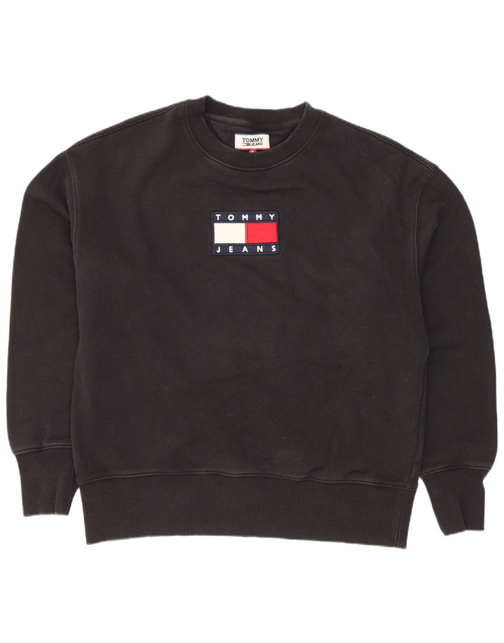 Męska bluza z grafiką Tommy Hilfiger, mała, czarna, bawełniana