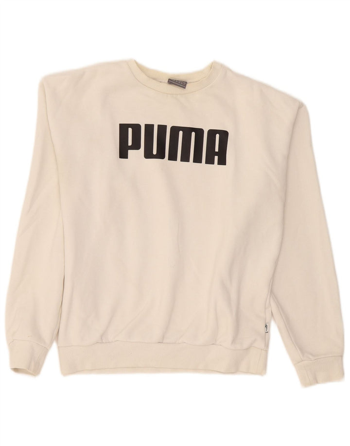 Damska bluza Puma Graphic Oversize Jumper UK 8 Small White Cotton