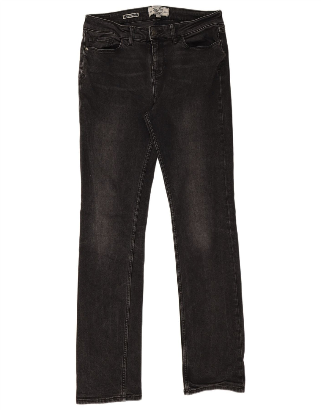 Damskie proste dżinsy Fat Face UK 12 Medium W30 L31 Czarna bawełna