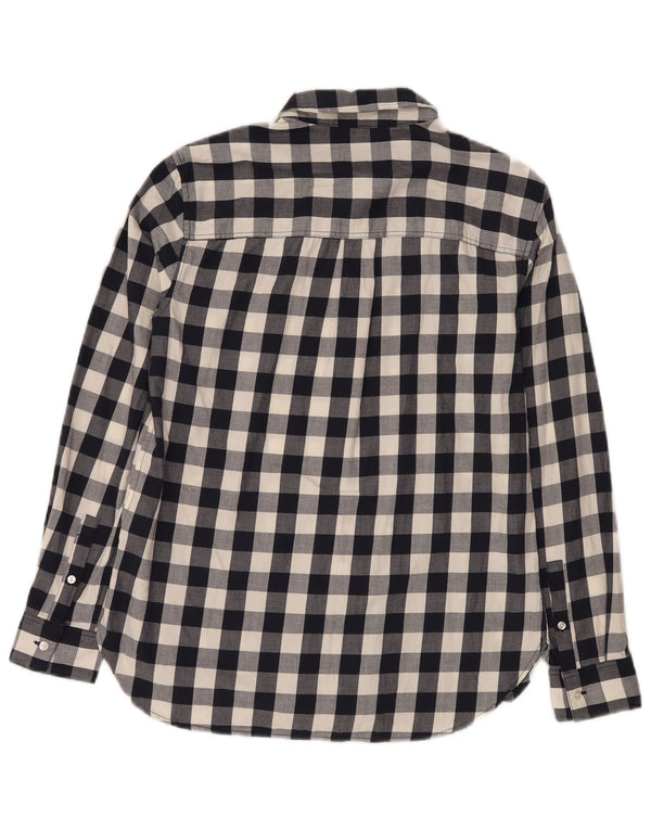 Koszula flanelowa Jack Wills Boyfriend Fit UK 10, mała, czarna bawełniana