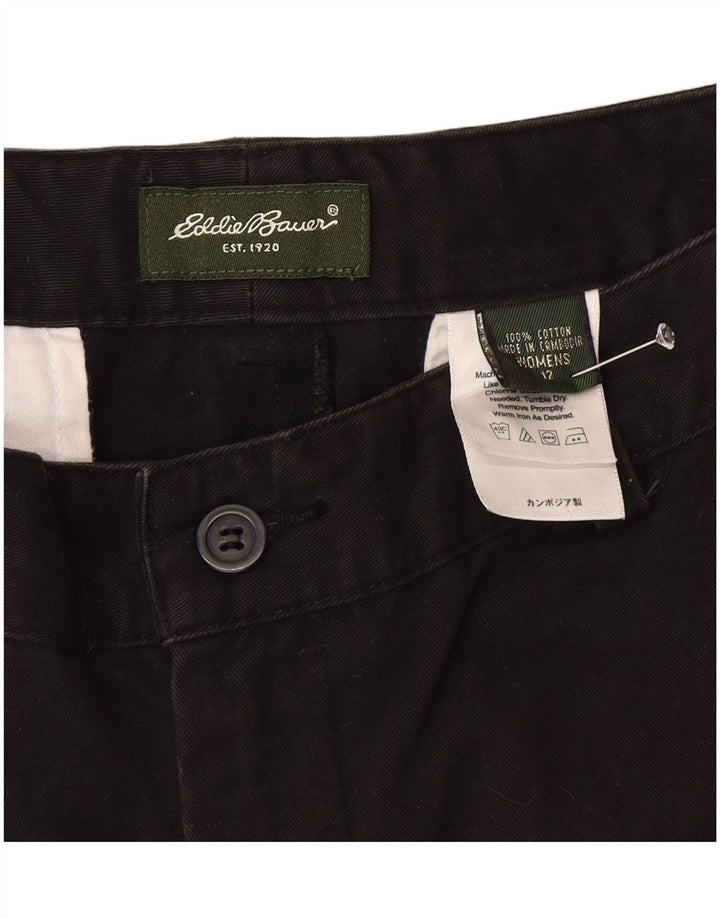 Damskie spodenki Chino Eddie Bauer US 12 Large W32, czarna bawełna